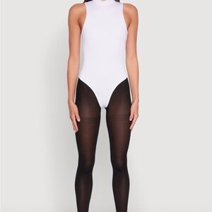 White Sleeveless Bodysuit